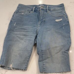 Good American Light Blue Denim Shorts
